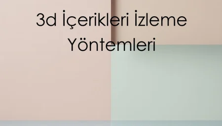 3D İçerikleri İzleme Yöntemleri