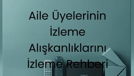 Aile Üyelerinin İzleme Alışkanlıklarını İzleme Rehberi