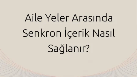 Aile Bireyleri Arasında İçerik Senkronu Nasıl Sağlanır?