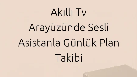Akıllı TV Arayüzünde Sesli Asistanla Günlük Plan Takibi