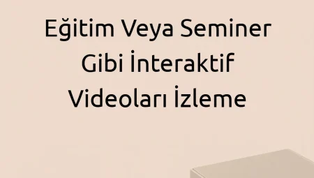 Eğitim veya Seminer Gibi İnteraktif Videoları İzleme