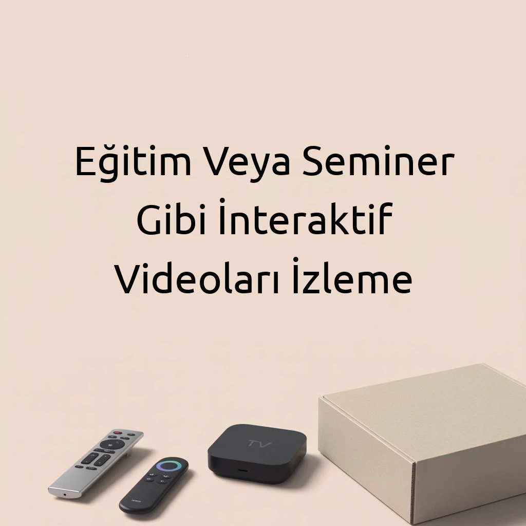 Eğitim Veya Seminer Gibi İnteraktif Videoları İzleme