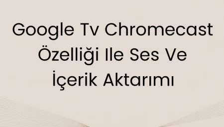 Google Tv Chromecast Özelliği ile Ses ve İçerik Aktarımı
