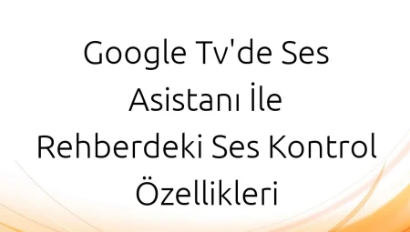 Google Tv’de Ses Asistanı İle Rehberdeki Ses Kontrol Özellikleri