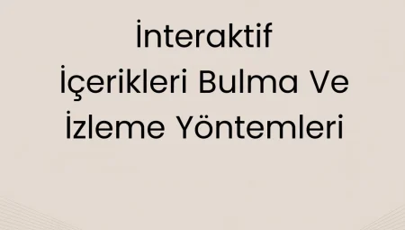 İnteraktif İçerikleri Bulma ve İzleme Yöntemleri