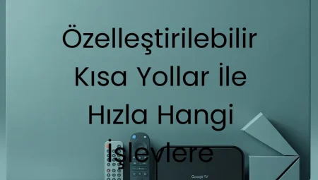 Özelleştirilebilir Kısa Yollar İle Hızla Hangi İşlevlere Erişilebilir?